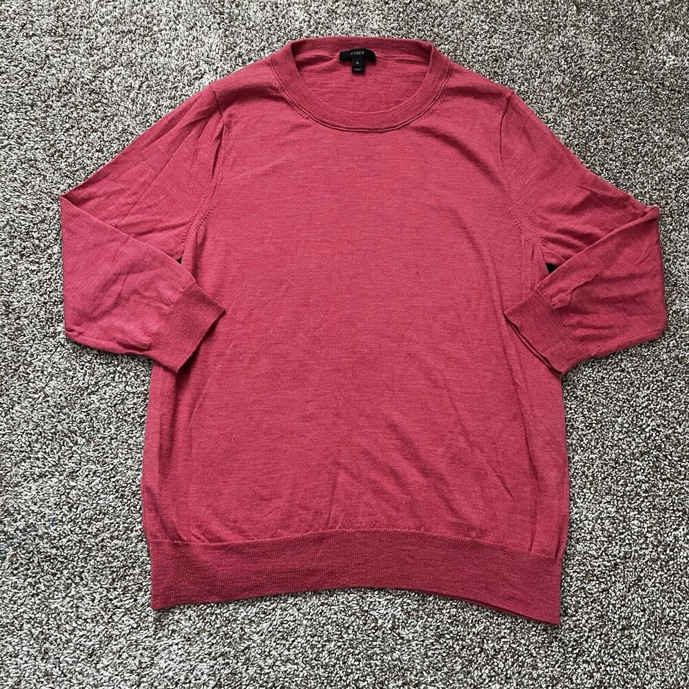 J. Crew Tippi merino wool sweater womens XL  Bright Pink classic preppy timeless